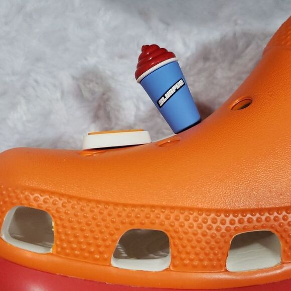 Mega Crush 7 Eleven x Crocs orange and green Mens 6, Womens 8 - Picture 5 of 14